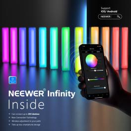 With magnetic built-in battery app remote control neuer rgb1 color hand-held bar light
