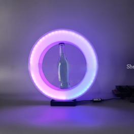 Round double-sided luminous wine base