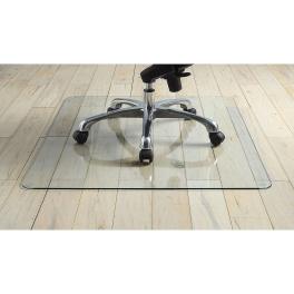 Heavy duty 36 inch tempered glass chair mat