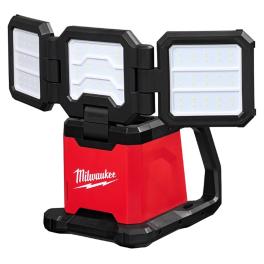 Milwaukee tool m18 18-volt lithium-ion cordless 4500 lumens rover dual power triple-panel flood & area light