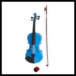 New 4/4 acoustic violin case bow rosin dark blue