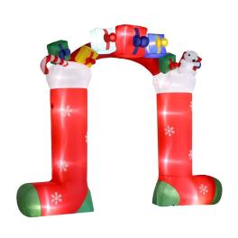 9ft 24w 11 led lights christmas sock arch holiday arch decoration