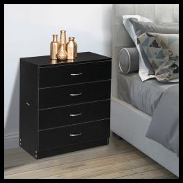 Fch modern simple 4-drawer dresser black