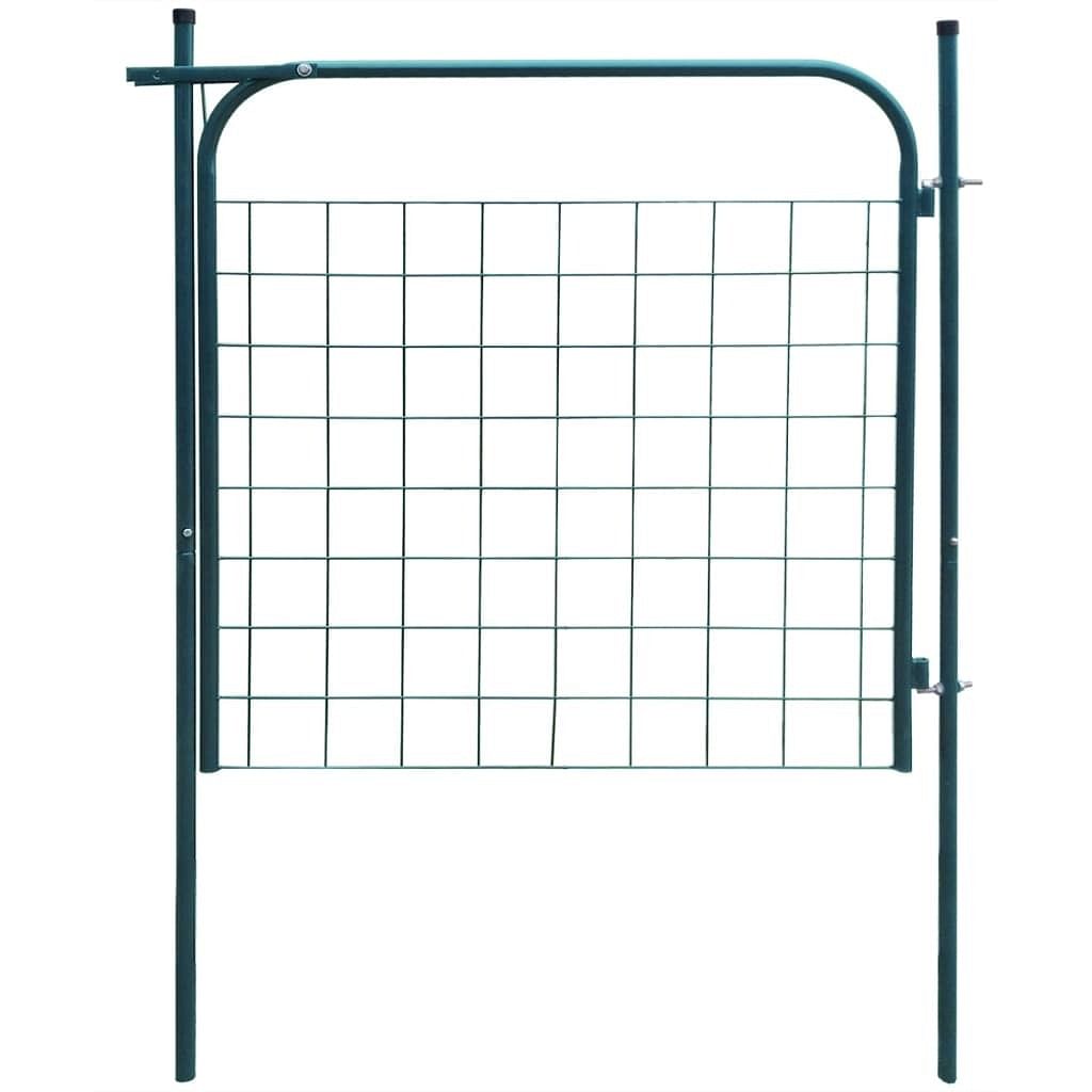 Garden fence gate 39.4"x39.4" green