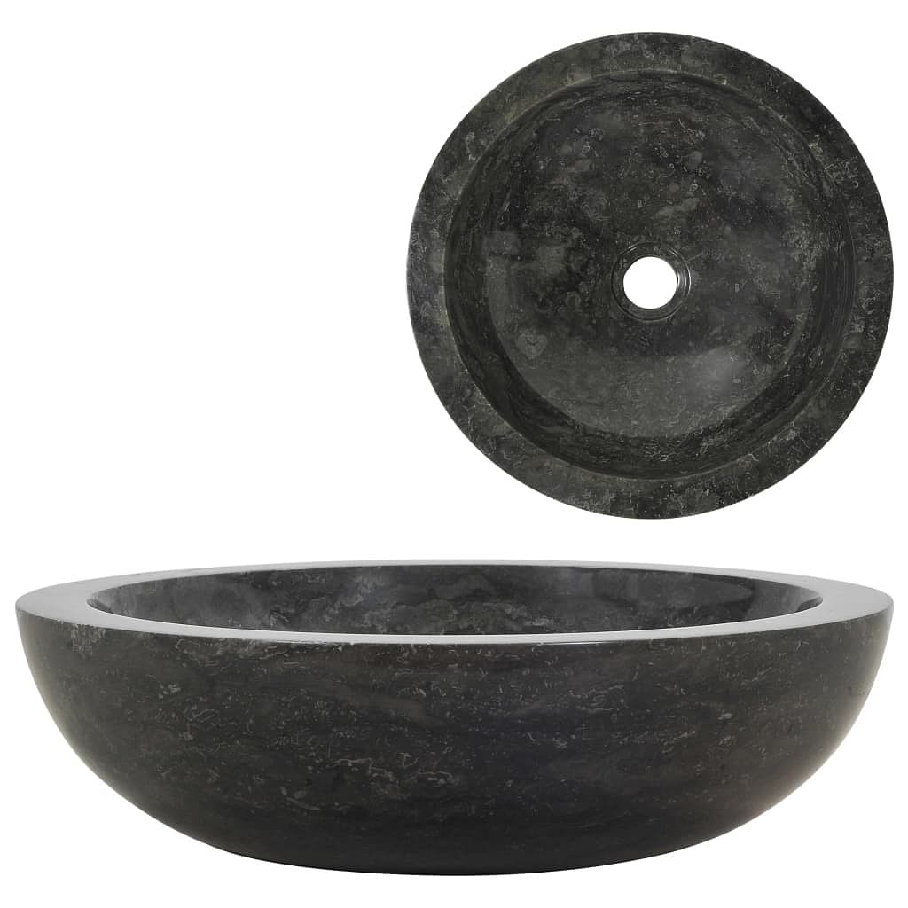Sink 15.7"x4.7" marble black