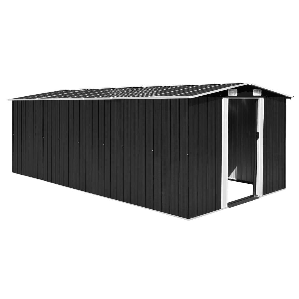 Garden shed anthracite galvanized steel large garden shed