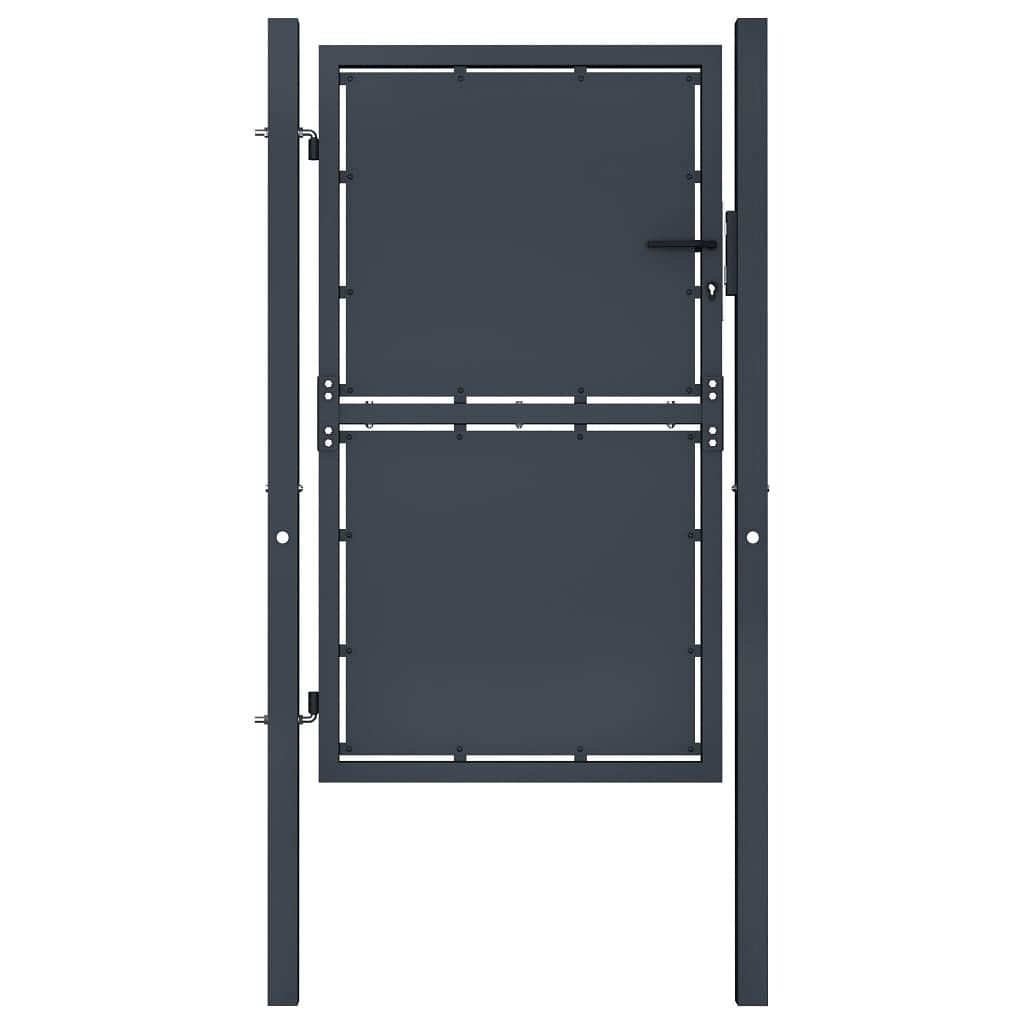 Garden gate steel 39.4"x78.7" anthracite