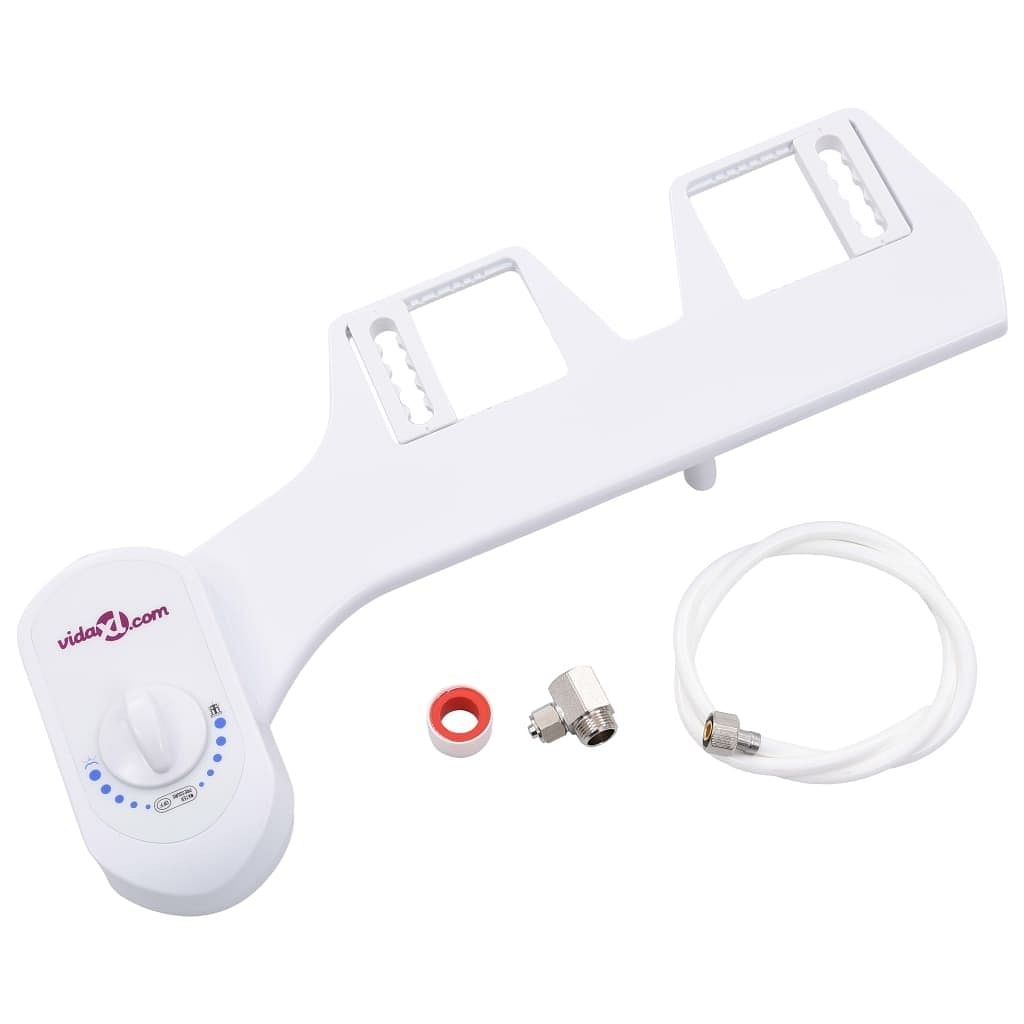 Bidet toilet seat attachment single nozzle