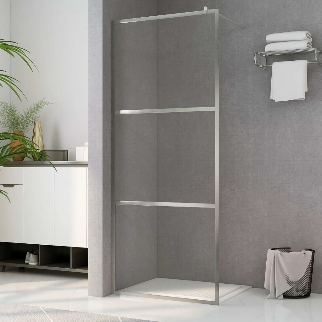 Walk-in shower wall with clear esg glass 39.4"x76.8"
