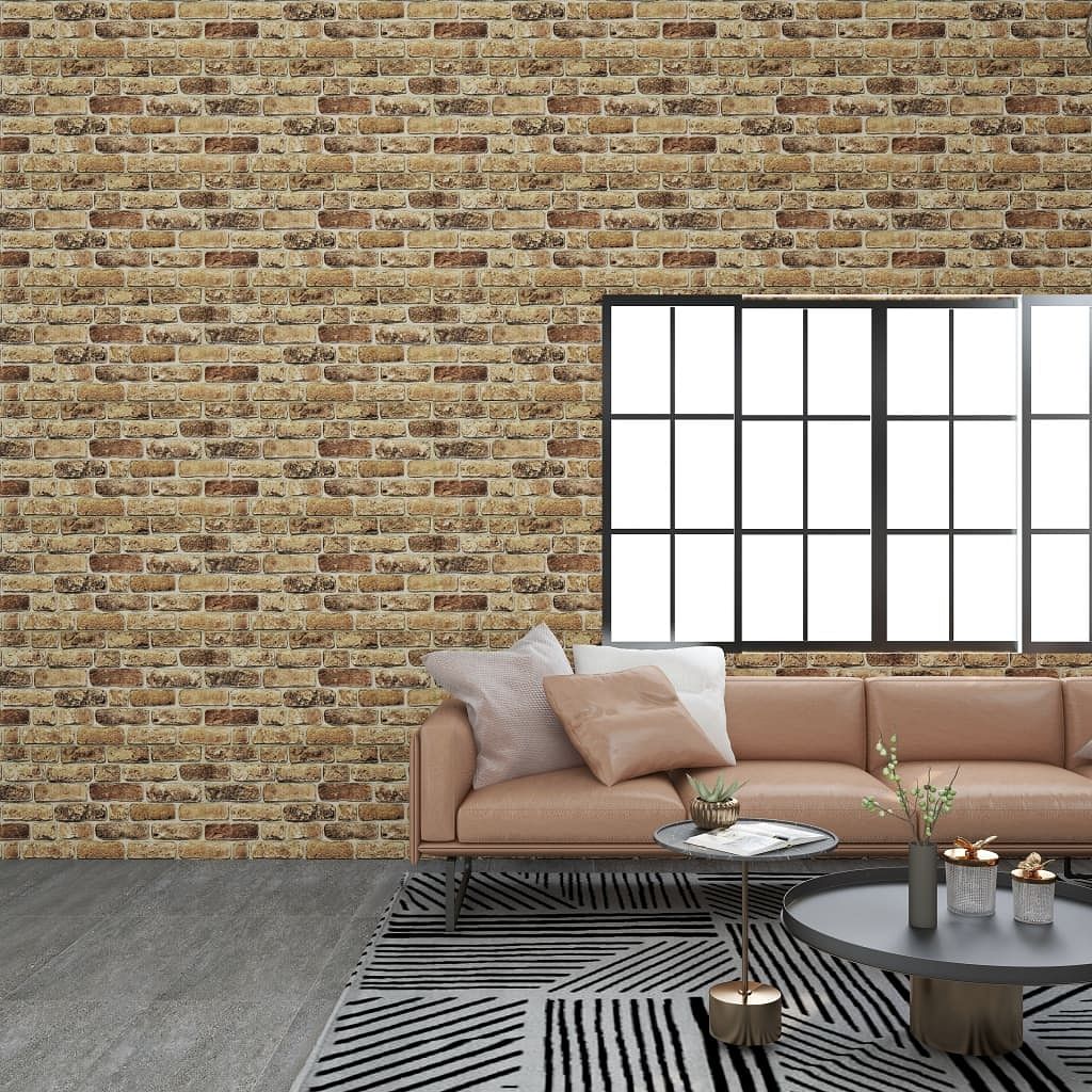 3d wall panels with dark sand brick design 10 pcs eps