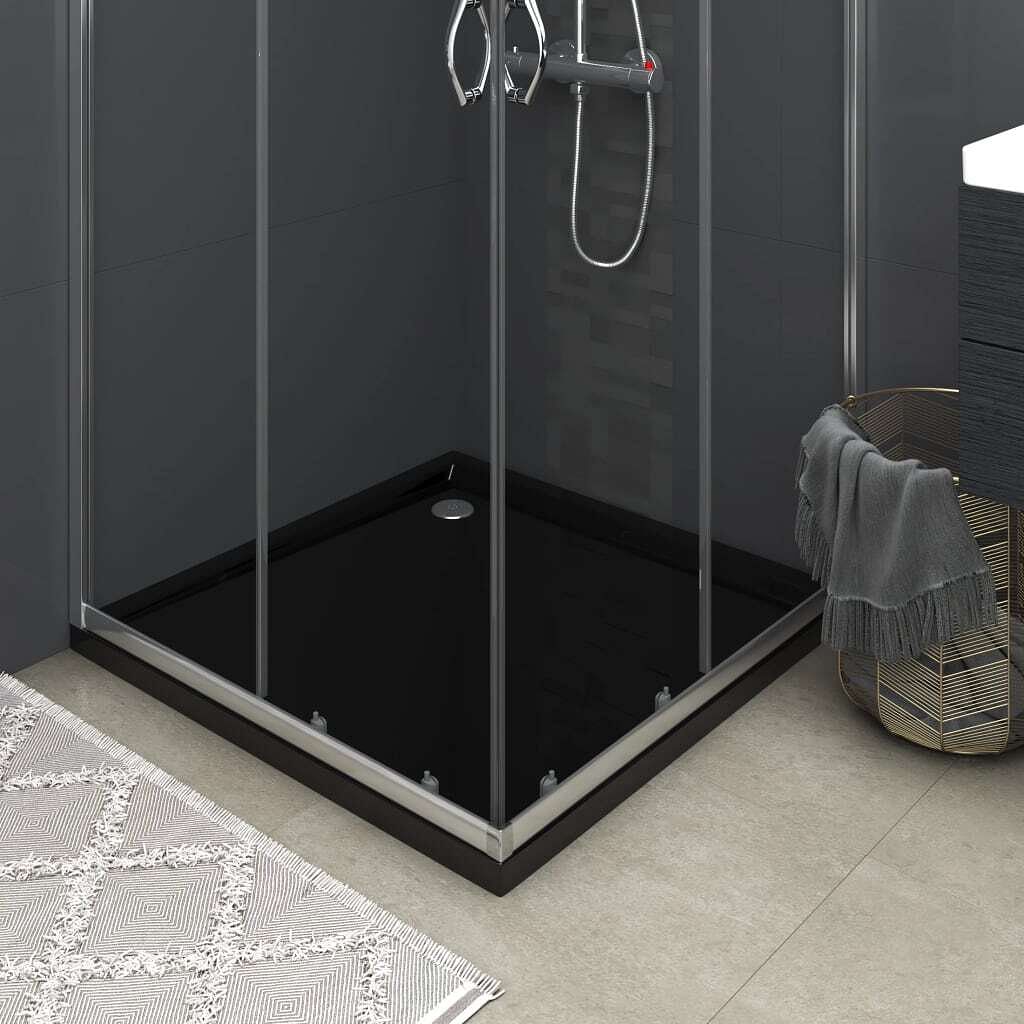 Square abs shower base tray black 31.5"x31.5"