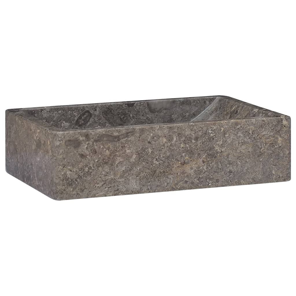 Sink 17.7"x11.8"x4.7" marble high gloss gray