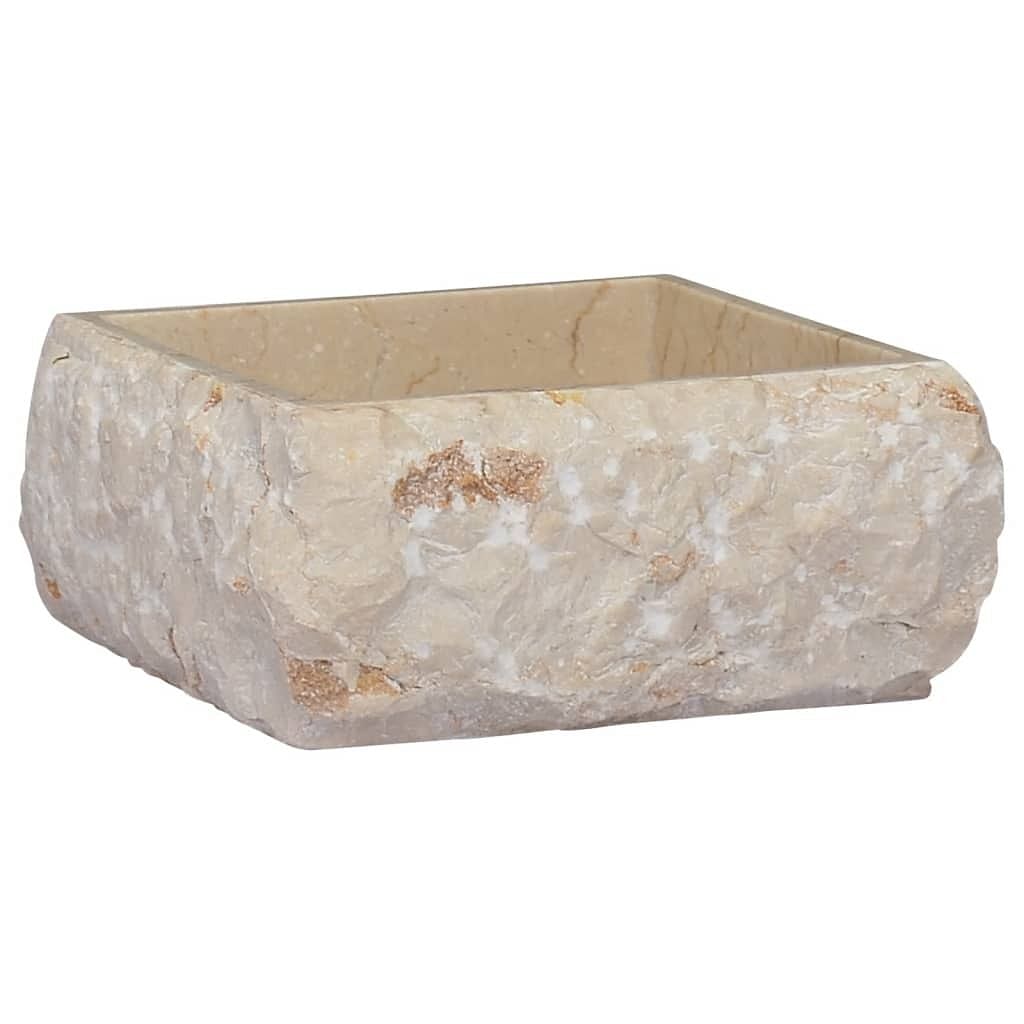 Sink cream 11.8"x11.8"x5.1" marble
