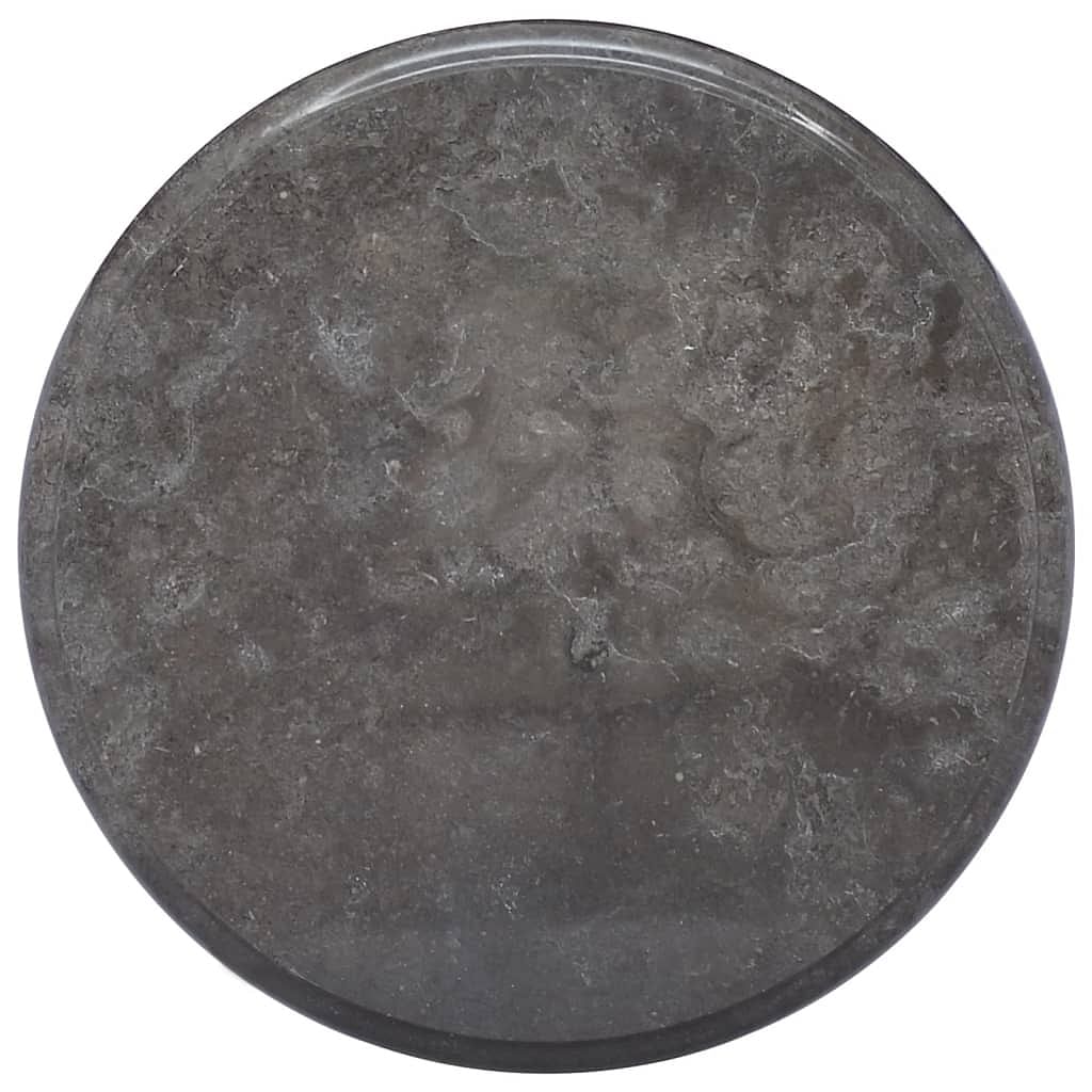 Table top black marble 15.7in x 1.0in durable table top round