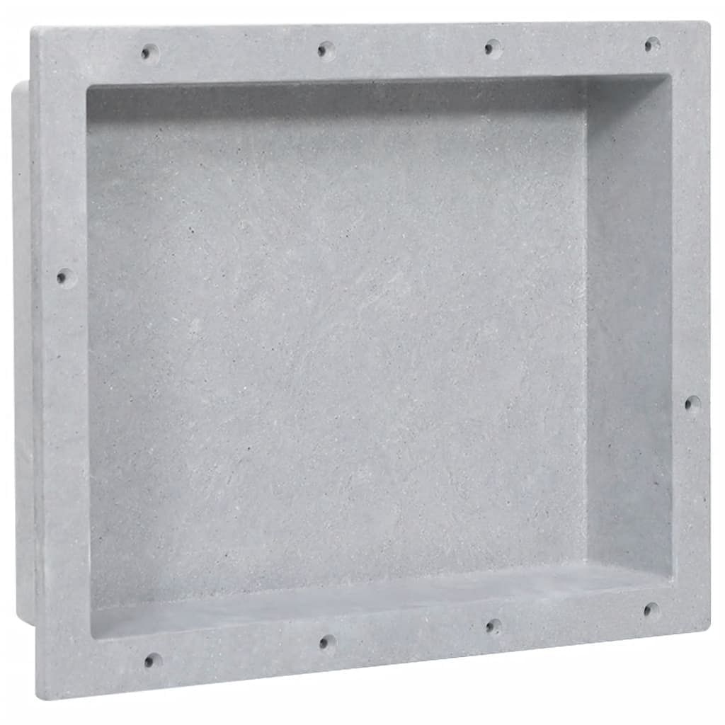 Shower niche matt gray 16.1"x20.1"x3.9"