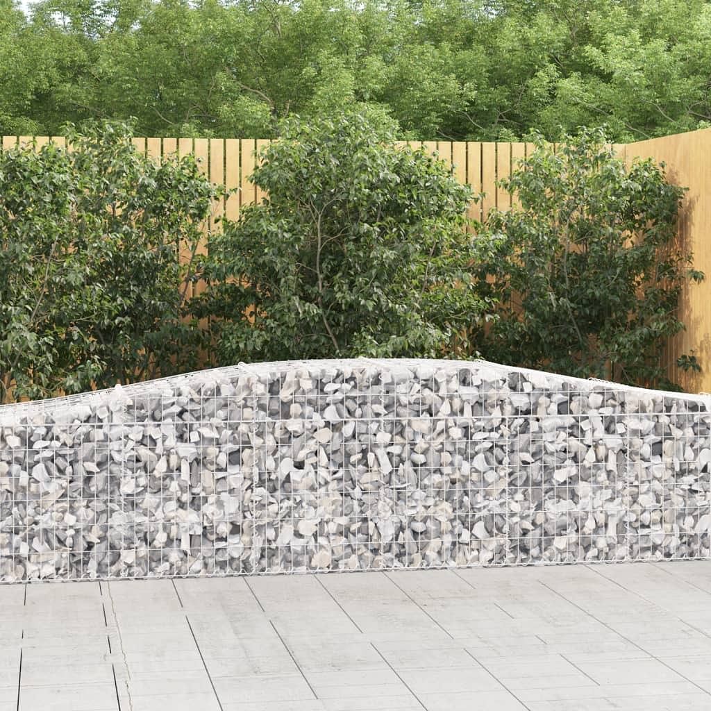 Gabion basket silver galvanized iron 157.5 in x 19.7 in x 31.5 in