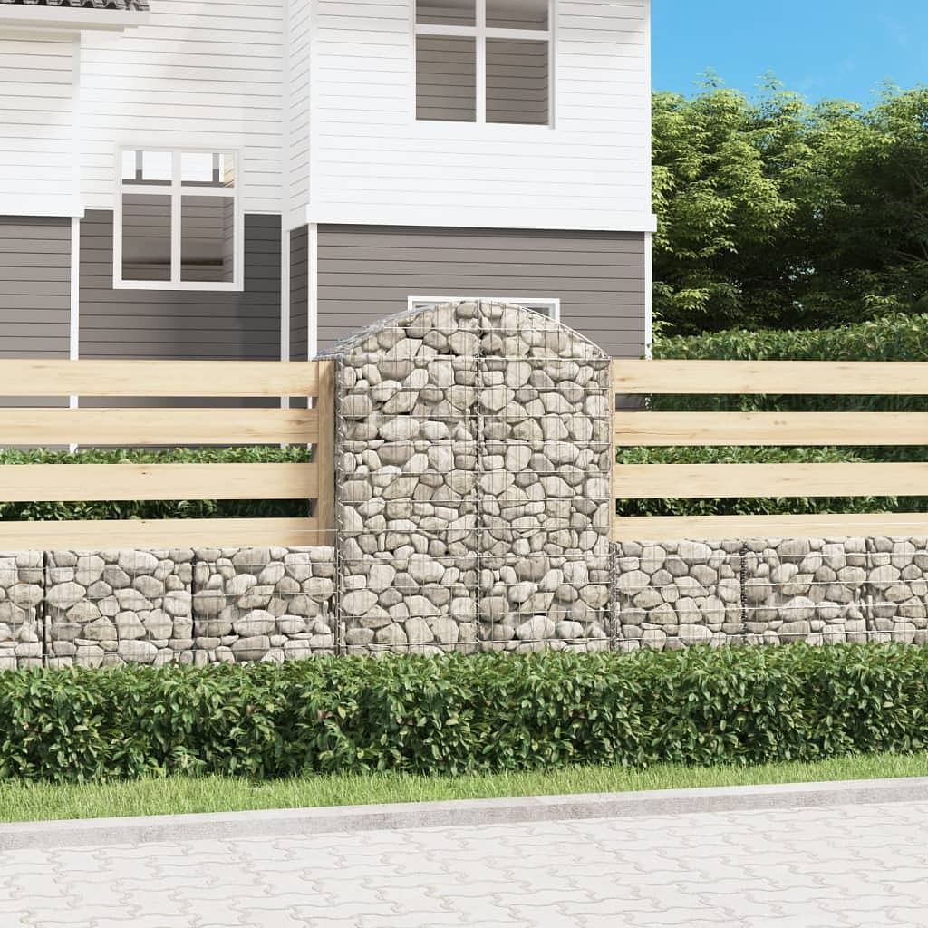 Gabion basket silver galvanized iron 39.4 x 19.7 x 63.0 in