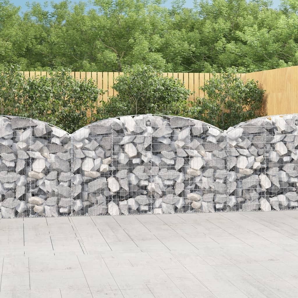 Gabion basket silver galvanized iron 78.7x11.8x47.2 in
