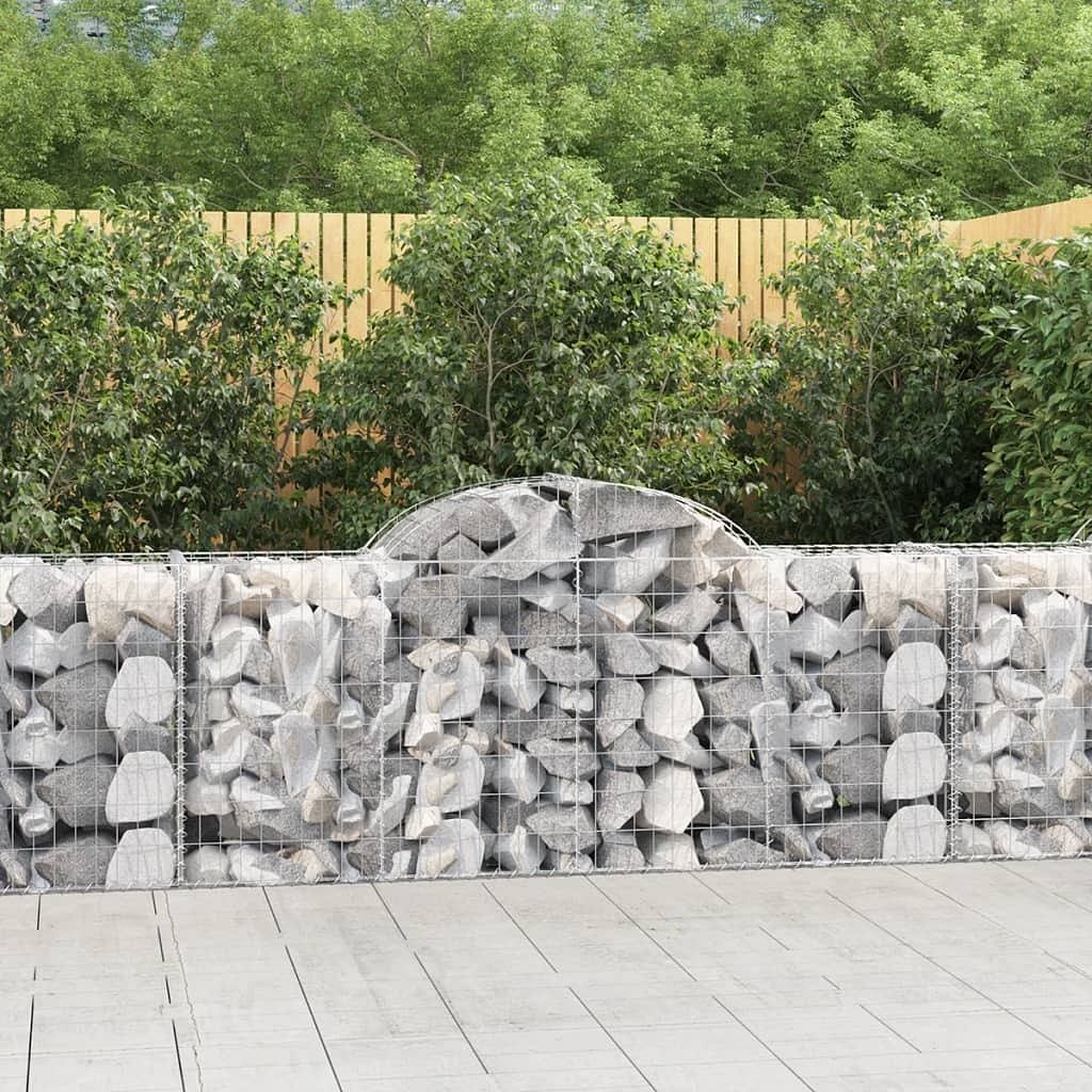 Gabion basket silver galvanized iron 78.7 x 19.7 in durable