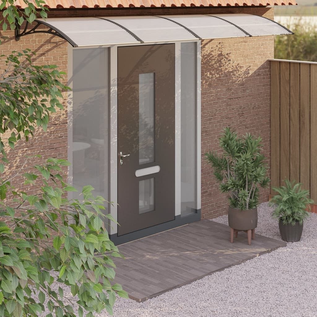 Door canopy black polycarbonate, abs, aluminum large door canopy
