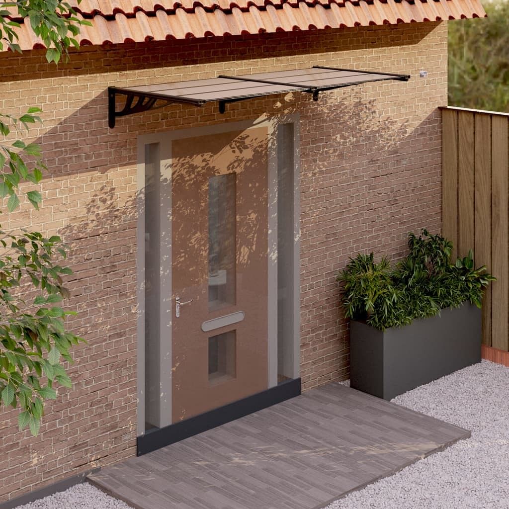 Door canopy black polycarbonate, abs, aluminum 78.3 in x 35.4 in