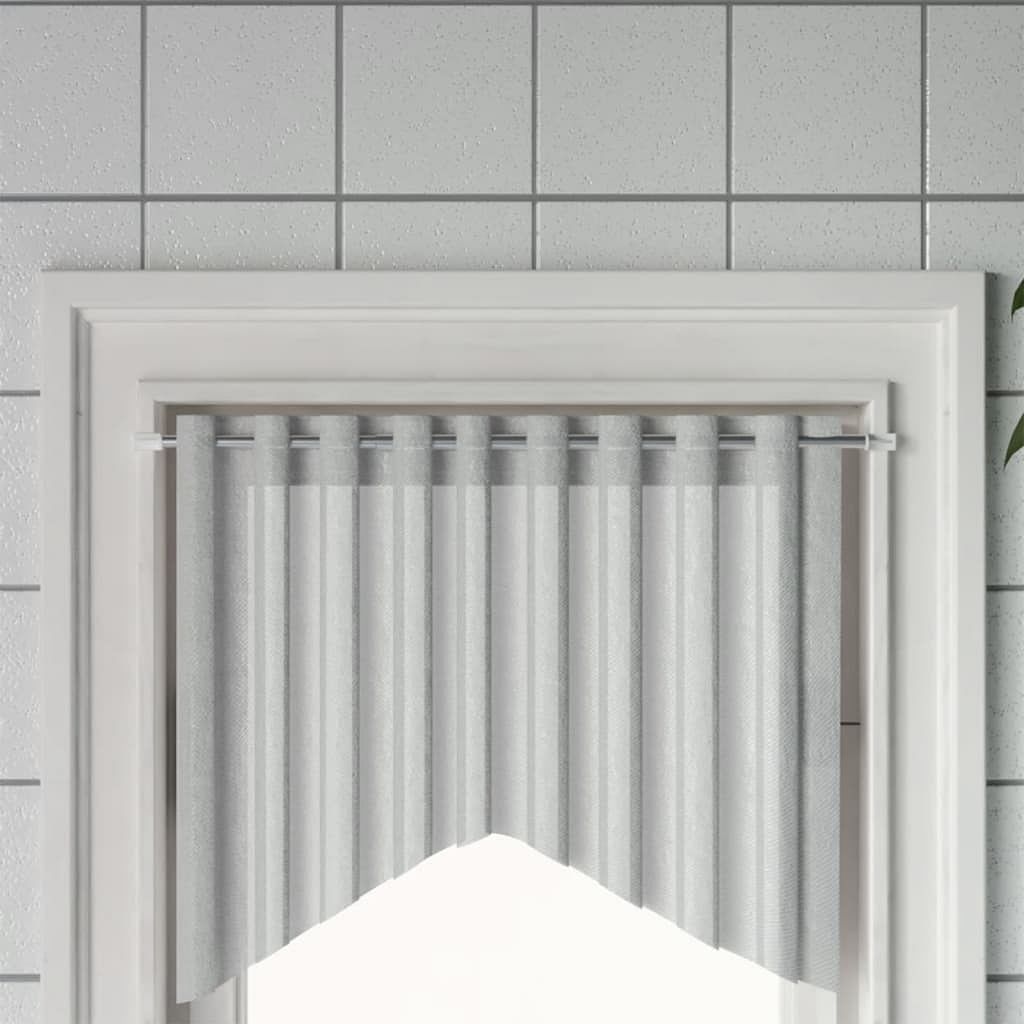 Curtain rail white and silver aluminum and plastic 24-41 in