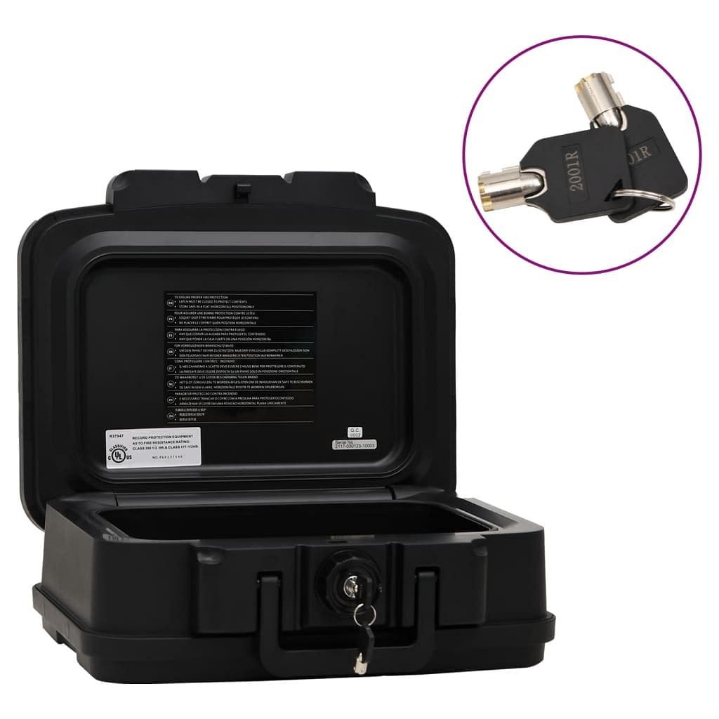 Safe box black 15"x12.8"x6.5"