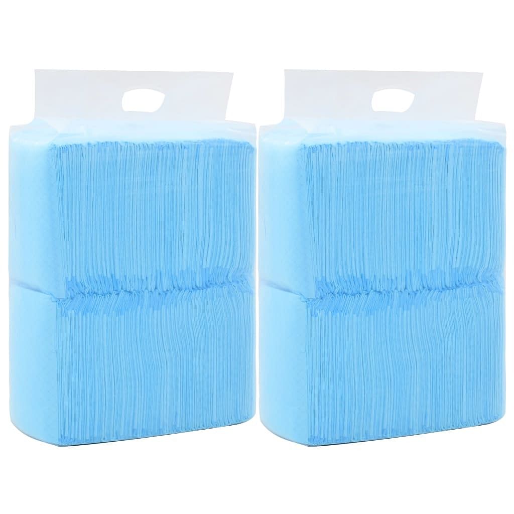 Pet training pad set of 200 blue and white