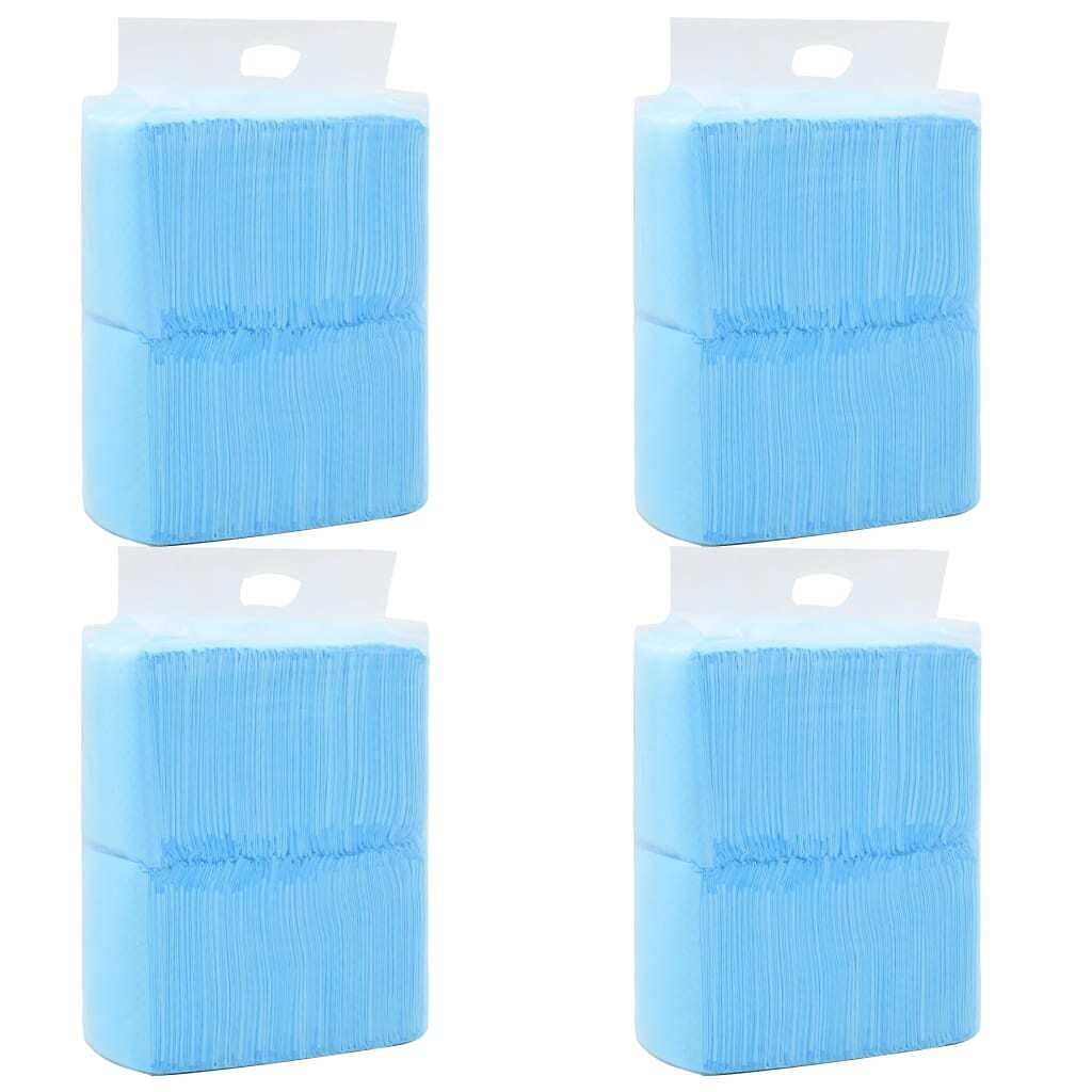 Pet training pad set of 400 blue and white