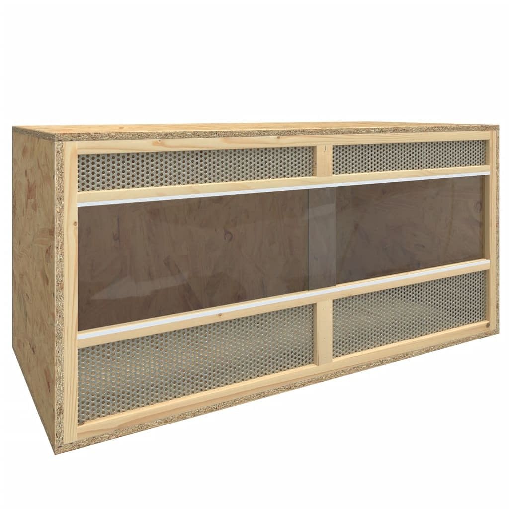 Terrarium brown engineered wood 39.4 x 18.5 x 18.5 in