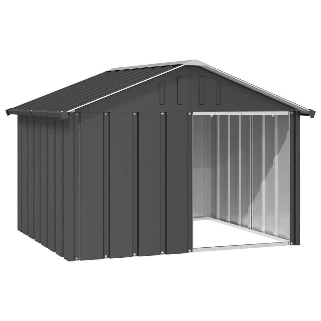 Dog house anthracite galvanized steel 45.9x40.6x32.1 in durable