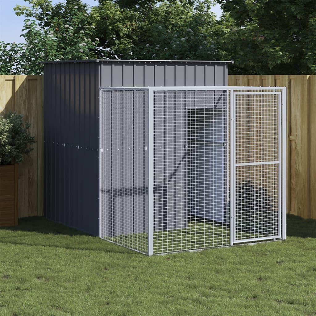 Chicken cage anthracite galvanized steel large durable