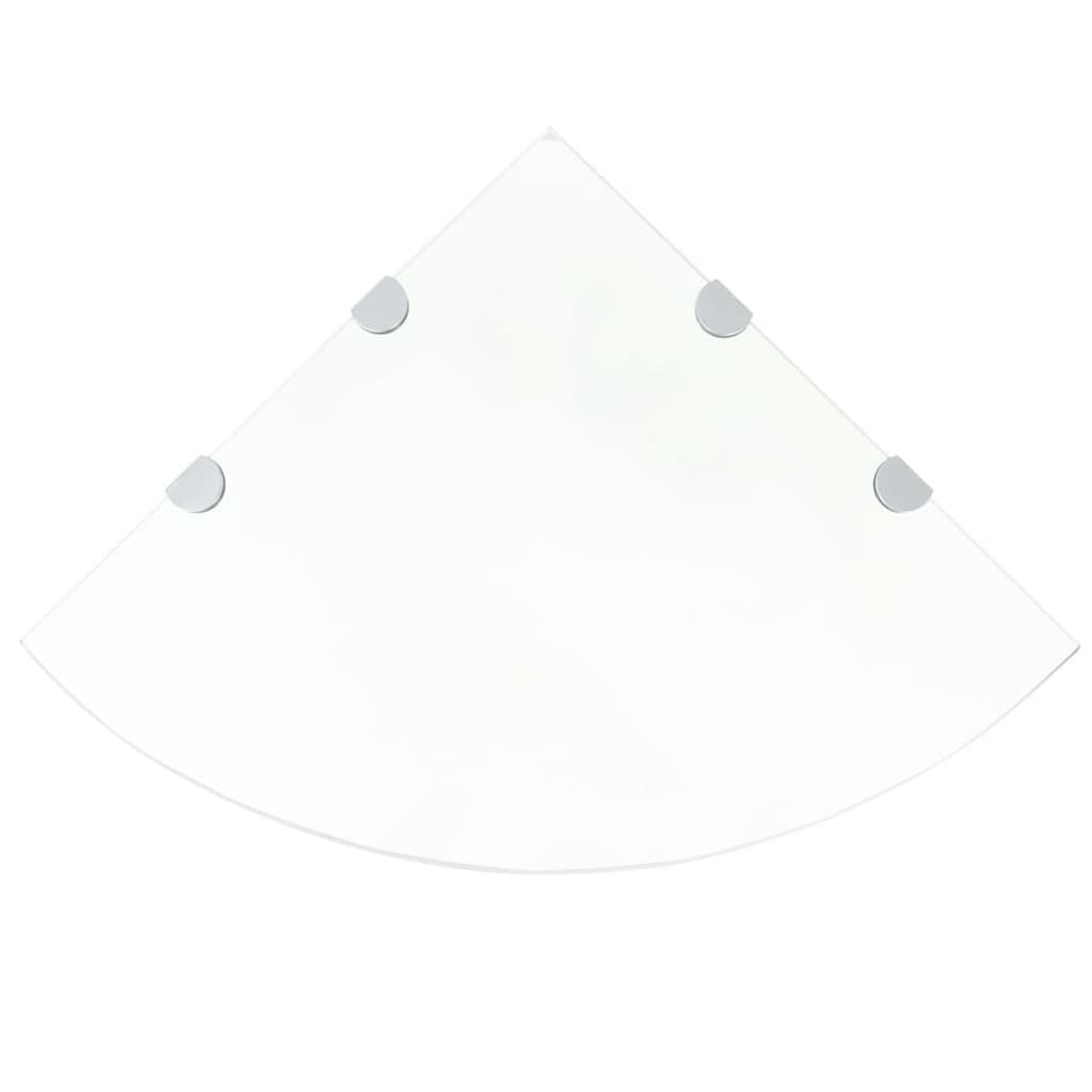 Corner shelf clear tempered glass medium corner shelf