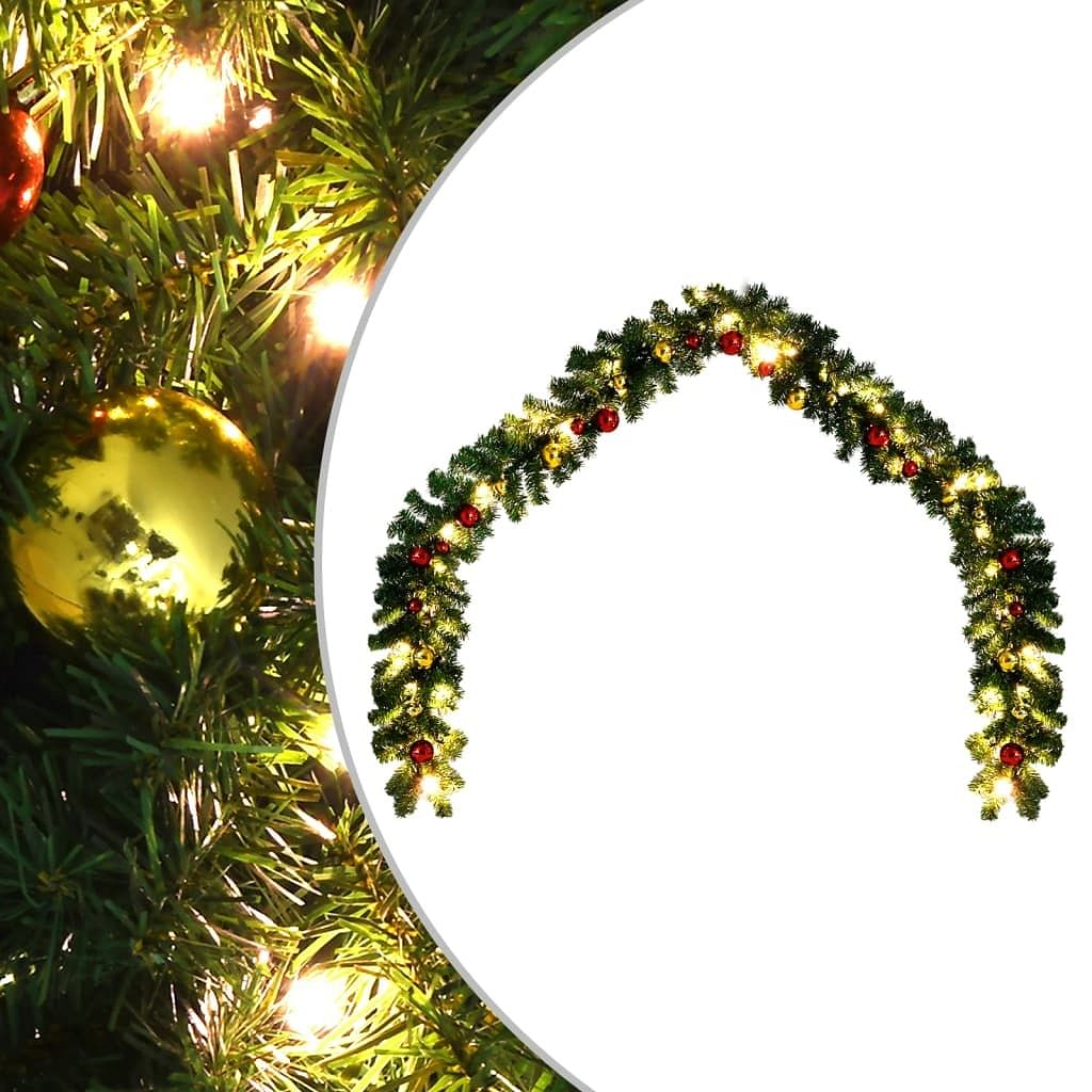 Garland green, gold, red pvc extra long decorative inlays