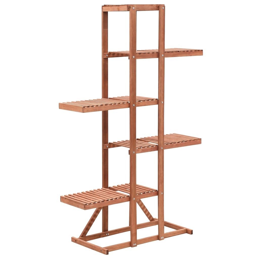 Plant stand brown solid cedar wood 33.9 x 14.2 x 54.7 in durable