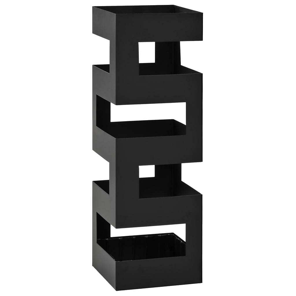 Umbrella stand black powder-coated steel modern umbrella stand