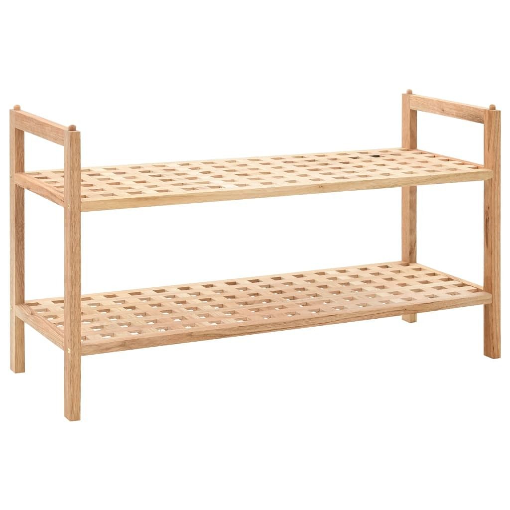 Shoe rack natural wood solid walnut wood compact shoe rack