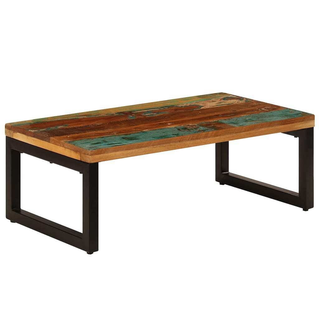 Coffee table multicolor with steel legs