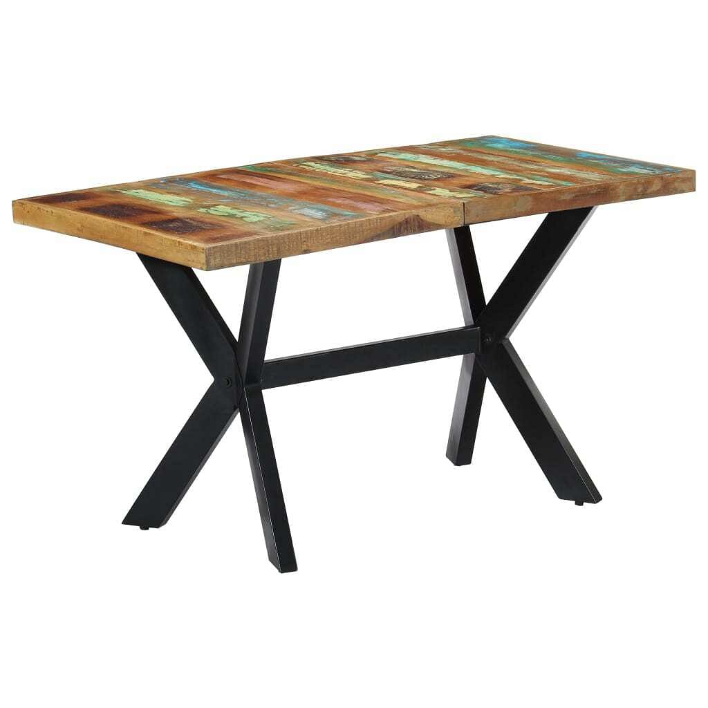 Dining table various shades of wood, steel
