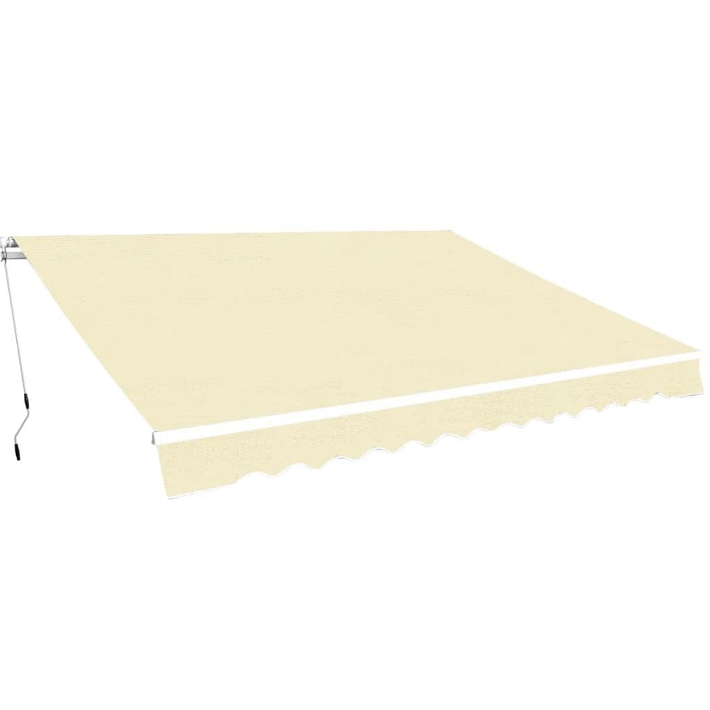 Awning cream aluminum, polyester large foldable awning