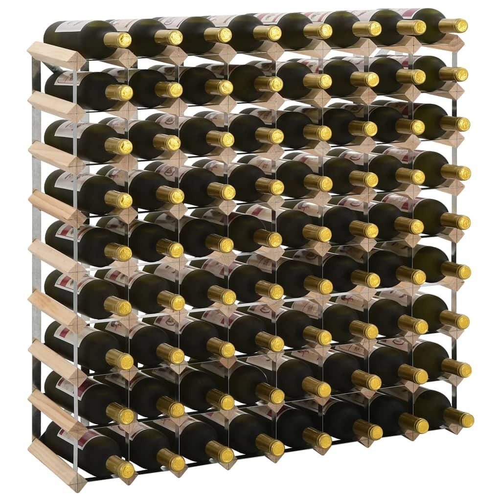 Wine rack for 72 bottles solid pinewood