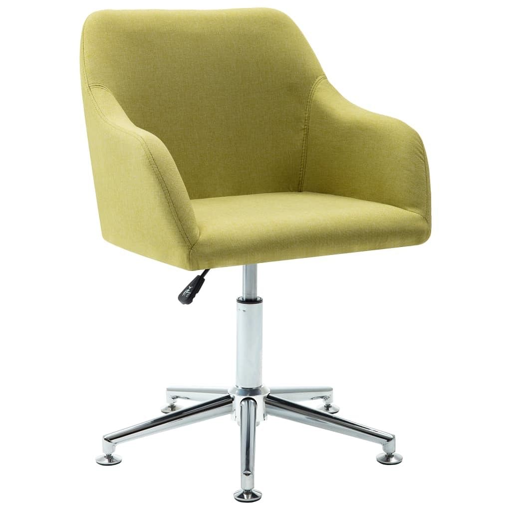 Dining chair green fabric, plywood, steel adjustable ergonomic