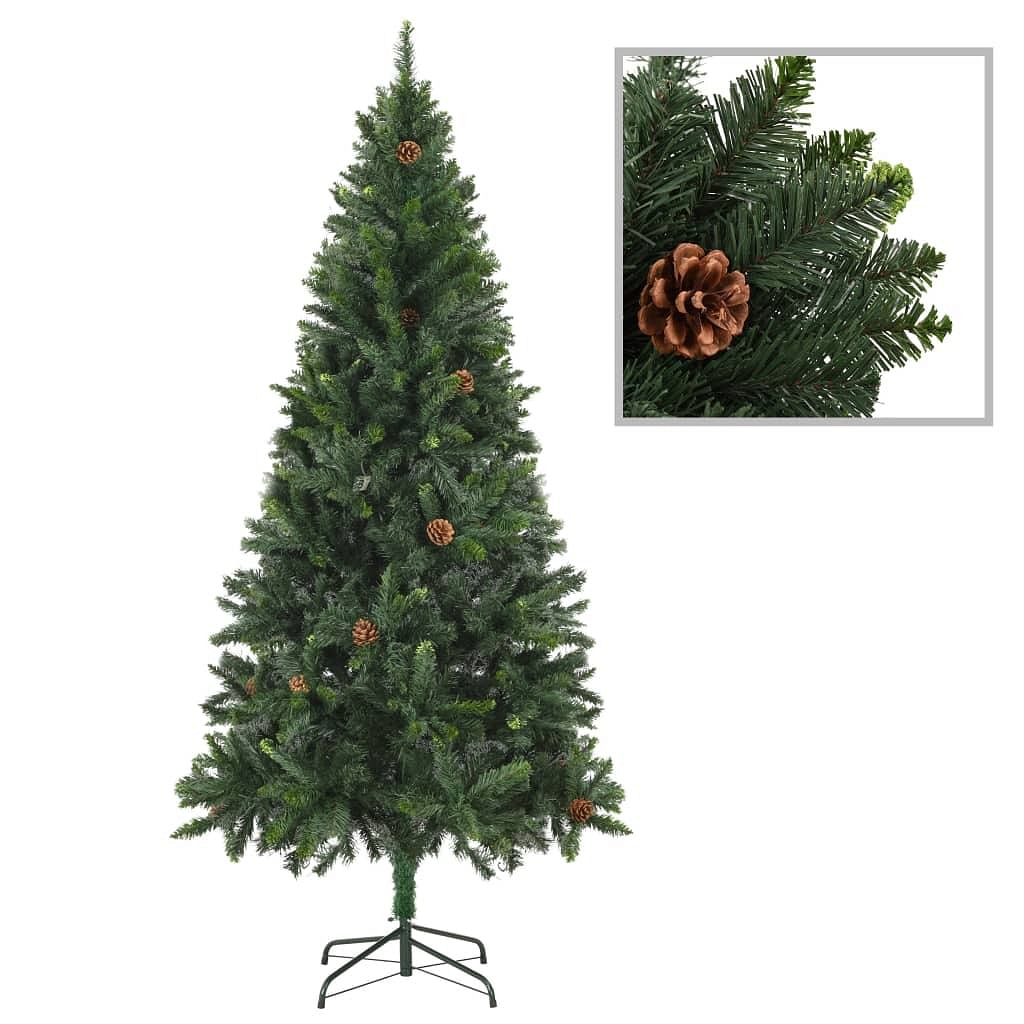 Christmas tree green pvc, iron 6ft decorative inlays