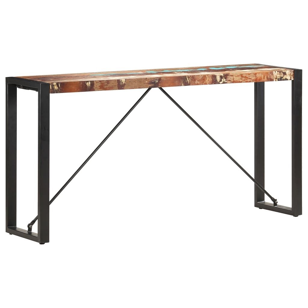 Console table varied due to reclaimed wood