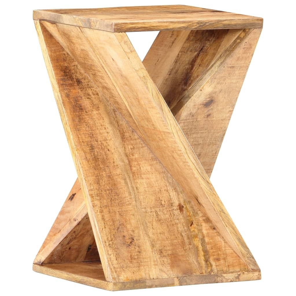 Side table natural mango wood solid mango wood side table square