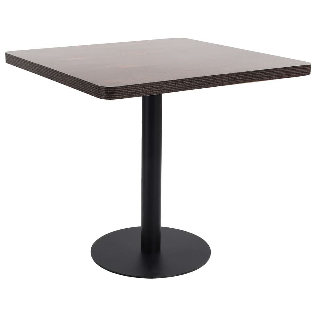 Bistro table dark brown and black mdf medium simplistic