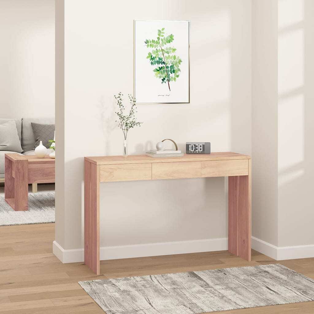 Console table teak solid teak 43.3 x 13.8 x 29.5 in console table