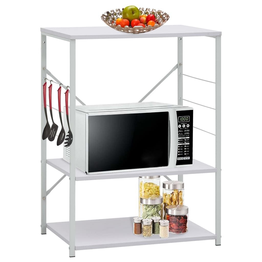 Microwave cabinet white 23.6"x15.6"x31.3" engineered wood