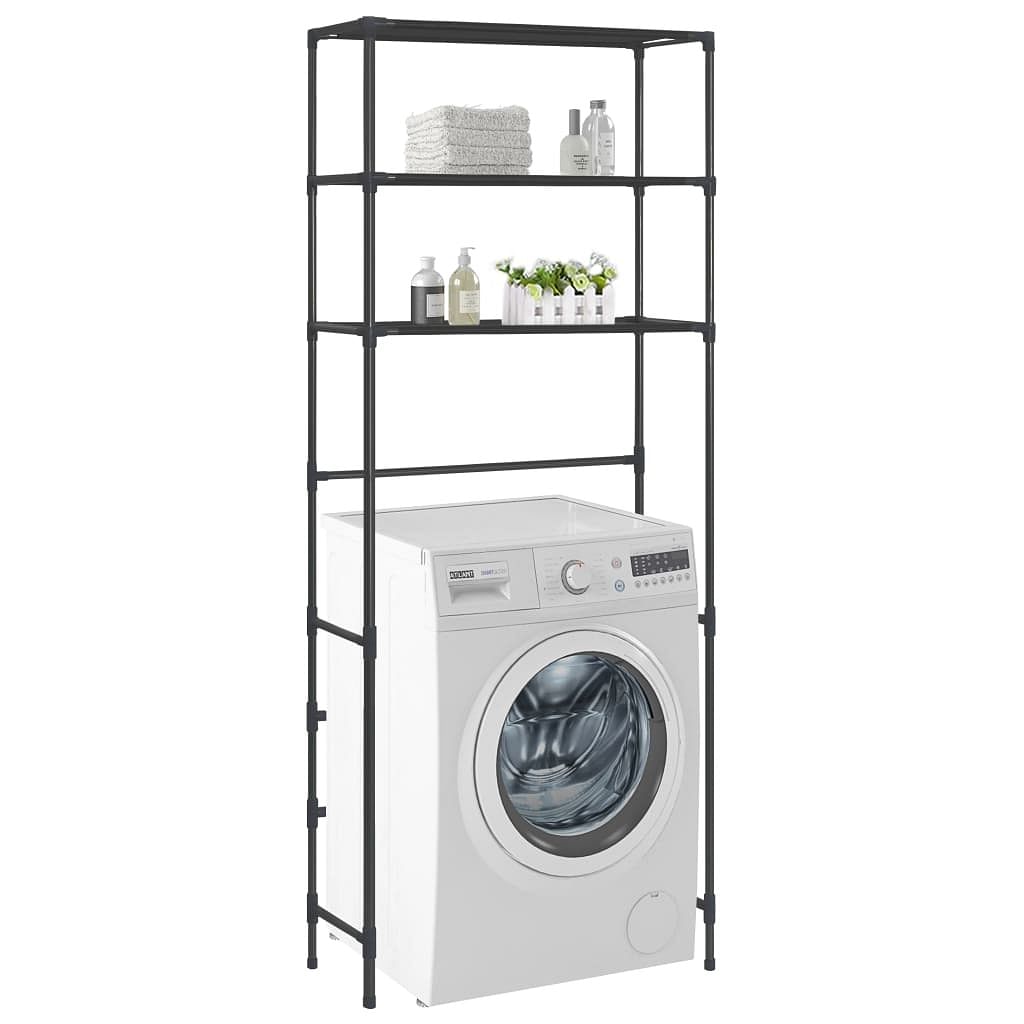 Storage shelf black stainless steel, plastic, non-woven fabric