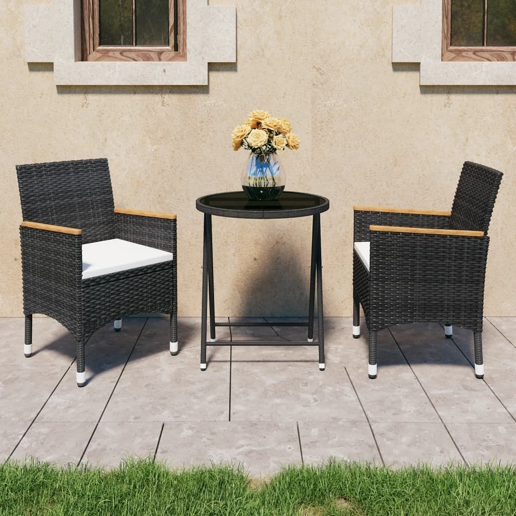 Bistro set black, cream